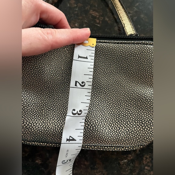 🖤 Nine West Small Crossbody compact Clutch Wallet Black & Gold classic - Picture 5 of 7